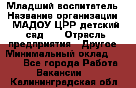 Младший воспитатель › Название организации ­ МАДОУ ЦРР детский сад №2 › Отрасль предприятия ­ Другое › Минимальный оклад ­ 8 000 - Все города Работа » Вакансии   . Калининградская обл.,Приморск г.